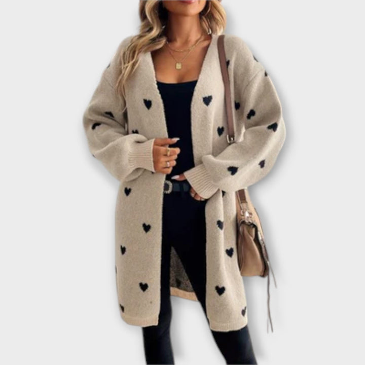 Julia - Cardigan se vzorem srdce