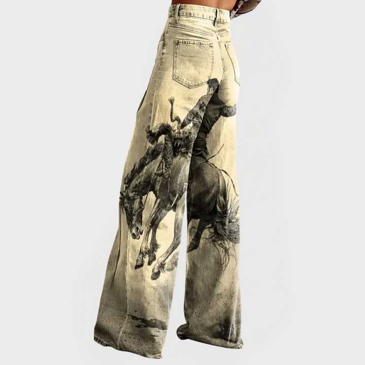 Alice Sofistikovaná Džíny Širokého Střihu Westernového