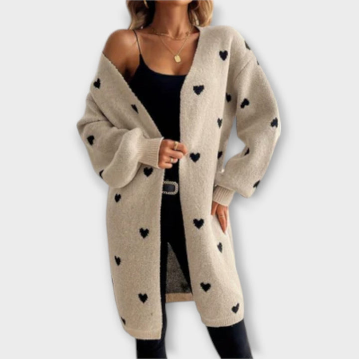 Julia - Cardigan se vzorem srdce