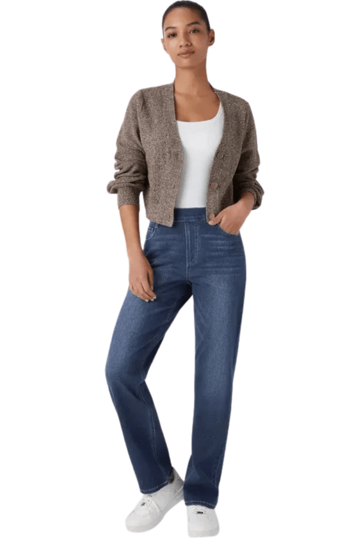 Karolína Elegantní Elastické Džíny VysokýPás Pohodlné