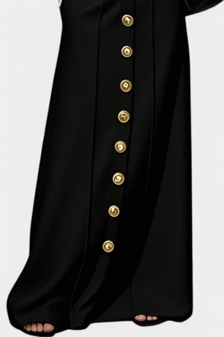 Ada | Sukně s knoflíky vpředu, volným střihem, kapsami a městským stylem