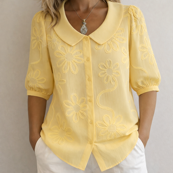 Zélie |  Lehký Květinový Top s Přirozenou Elegancí