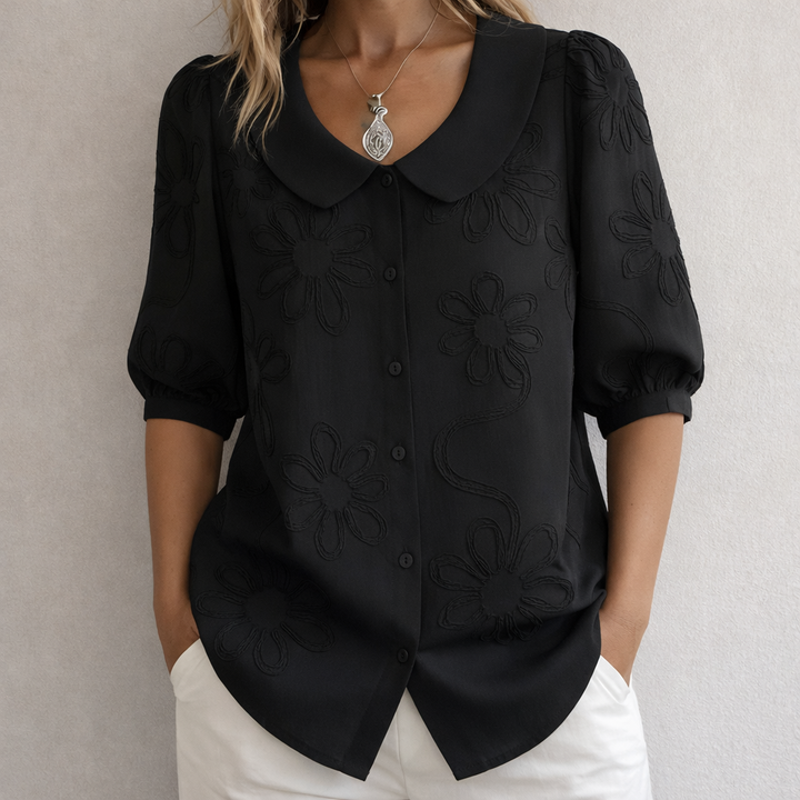 Zélie |  Lehký Květinový Top s Přirozenou Elegancí