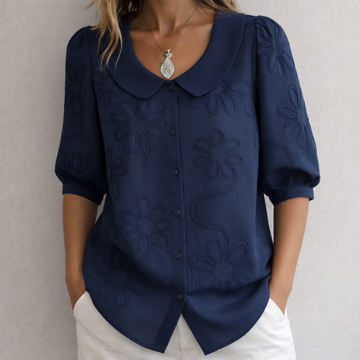 Zélie |  Lehký Květinový Top s Přirozenou Elegancí