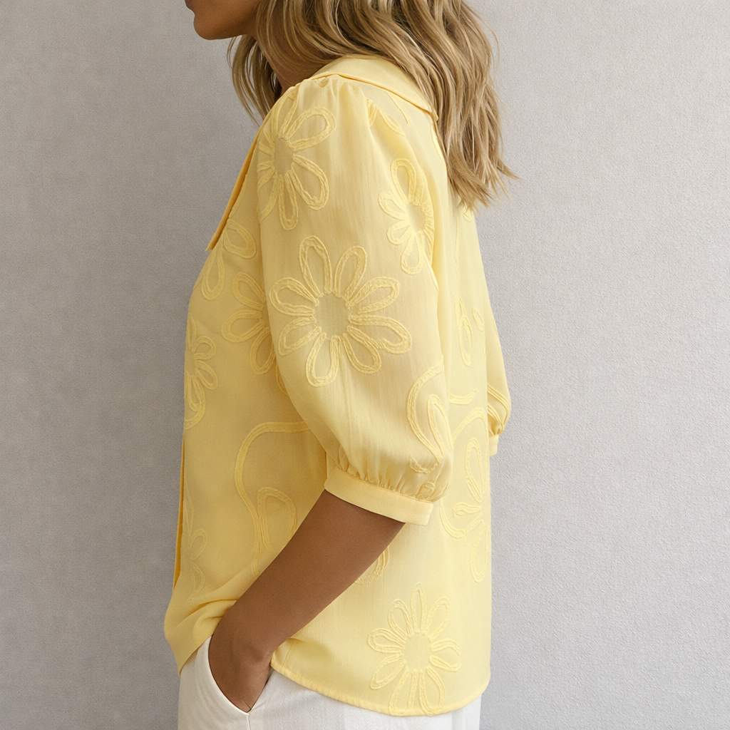 Zélie |  Lehký Květinový Top s Přirozenou Elegancí