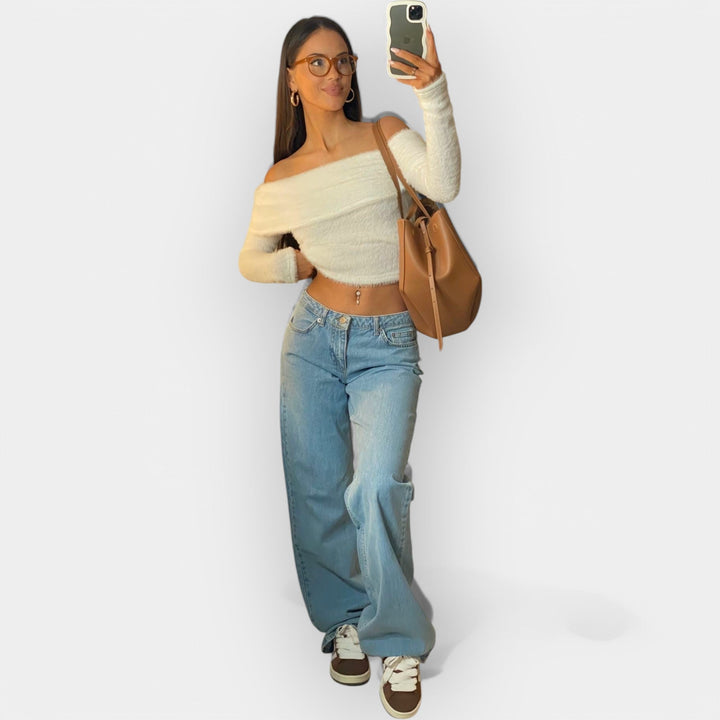 Jaroslava Luxusní Nízké Džíny Každodenní Pohodlné