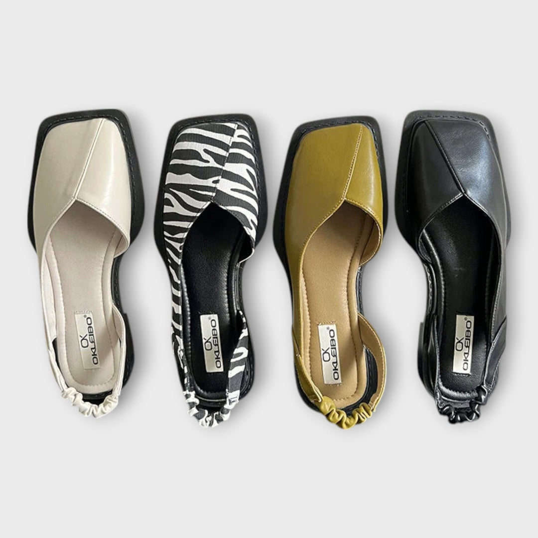 Magdaléna Elegantní Semišové Mokasíny Elastický Pásek