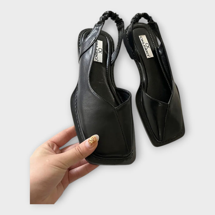 Magdaléna Elegantní Semišové Mokasíny Elastický Pásek