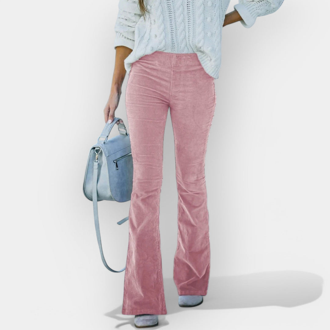 Vysoké kalhoty s širokými nohavicemi