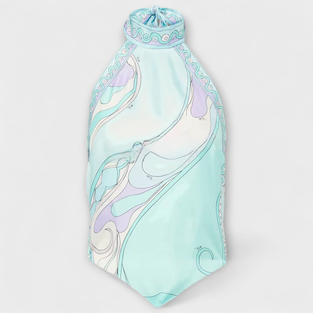 Everly - Sada halter topu a asymetrické midi sukně