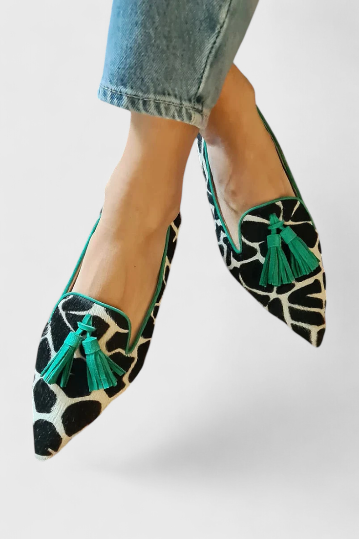 Fermina | Elegantní mokasíny se špičatou špičkou a dvoubarevným designem