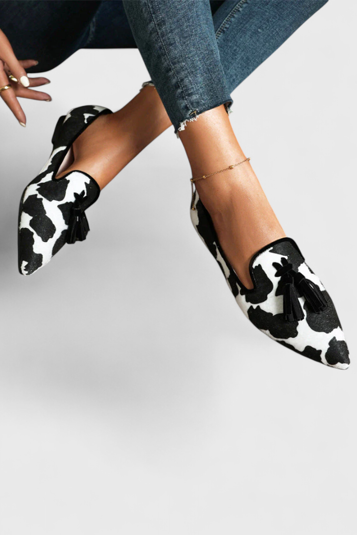 Fermina | Elegantní mokasíny se špičatou špičkou a dvoubarevným designem