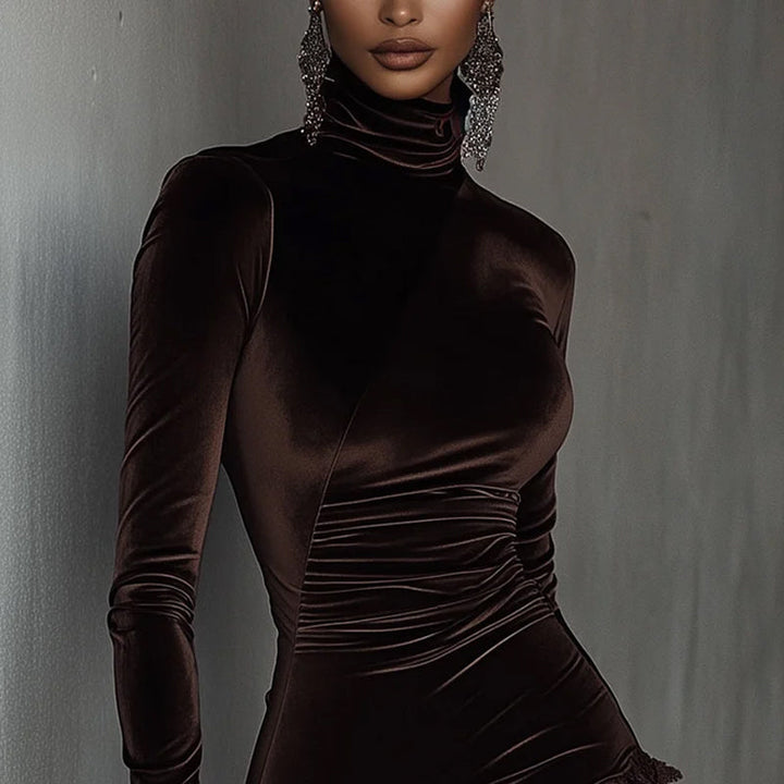 Alegna | Asymetrické šaty s krajkovým lemováním