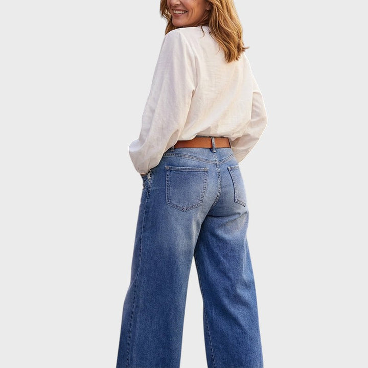 Elisa | Džíny se širokými nohavicemi a detailními hvězdami